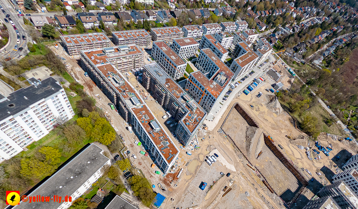 21.04.2023 - Luftbilder von der Baustelle Alexisquartier und Pandion Verde in Neuperlach